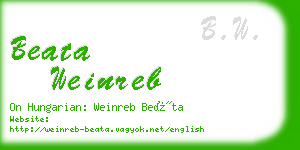 beata weinreb business card
